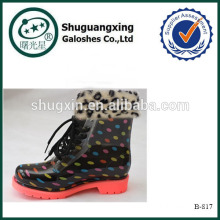 rain gum boots rain latex boot warm/B-817